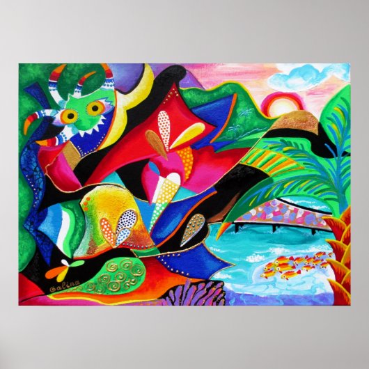 Taino & Vejigantes PR – アートバイガリナ –  ポスター (正面)