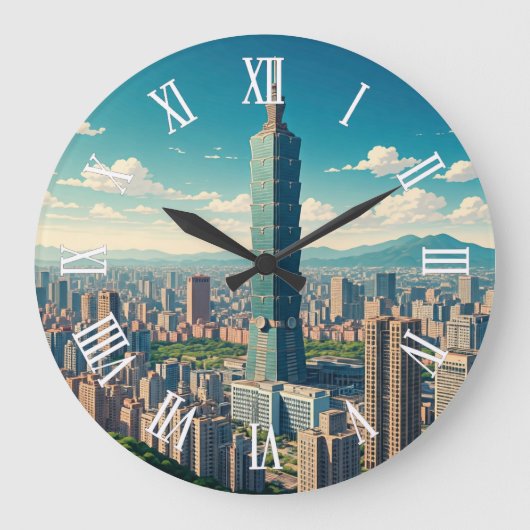 Taipei 101 Taiwan ラージ壁時計 (正面)