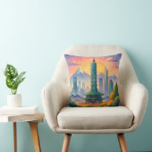 Taipei City Taiwan Skyline Watercolor クッション (椅子)