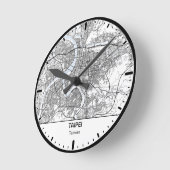 Taipei Clock City Line Art ラウンド壁時計 (傾斜)