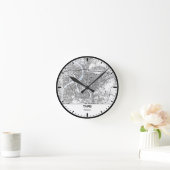 Taipei Clock City Line Art ラウンド壁時計 (ホーム)