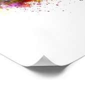 Taipei skyline in watercolor ポスター (角)