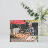 Taipei Taiwan Night Market Food Stall ポストカード (スタンド正面)