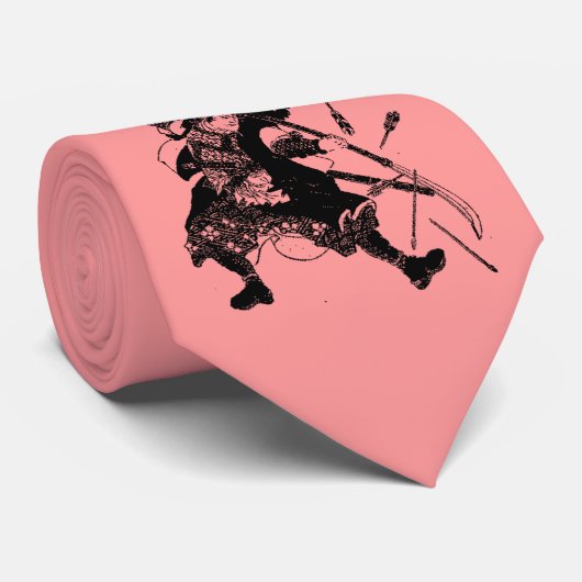 Taiso著武士(黒か赤) ネクタイ (ロール)