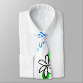 TAITIARE (Bleu) sur fond blanc ネクタイ (タイ)