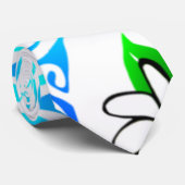 TAITIARE (Bleu) sur fond blanc ネクタイ (ロール)