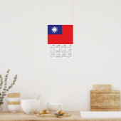 Taiwan 2026 Calendar, Large, Taiwanese Flag ポスター (キッチン)