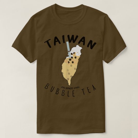 Taiwan Bubble Tea Funny Bubble Tea Taiwan Map BOBA Tシャツ (デザイン正面)
