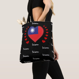 Taiwan Flag &ハート、Taiwan Flagファッション/sport トートバッグ
