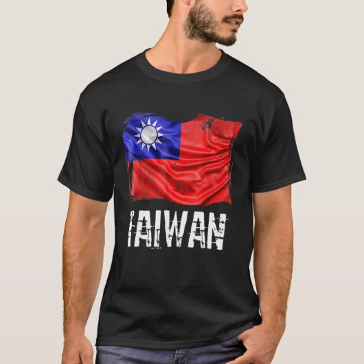 Taiwan Flag Republic Of China Roc Flag Tシャツ (正面)