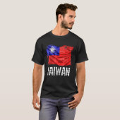 Taiwan Flag Republic Of China Roc Flag Tシャツ (正面フル)