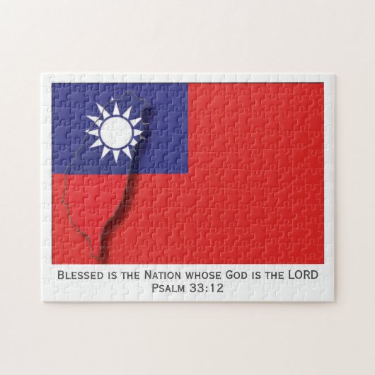 TAIWAN FLAG ROC | Blessed Nation | Taiwanese ジグソーパズル (横)