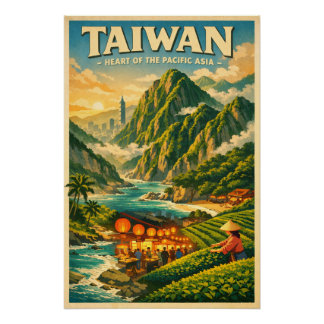 TAIWAN – HEART OF THE PACIFIC ASIA ポスター