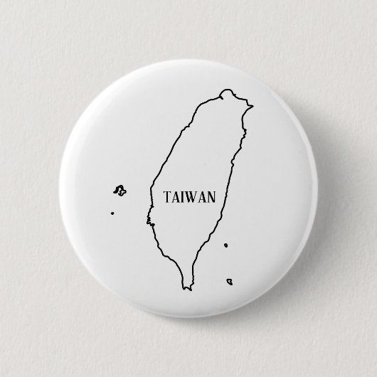 Taiwan Outline Map 缶バッジ (正面)