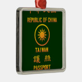 Taiwan Passport メタルオーナメント (右)
