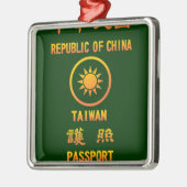 Taiwan Passport メタルオーナメント (左)