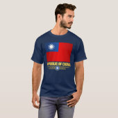 Taiwan (Republic of China) Flag Shirts Tシャツ (正面フル)