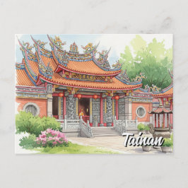 Taiwan Tainan Temple Travel ポストカード