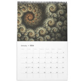 "Taiyou"の螺線形のフラクタル カレンダー (1月 2026)