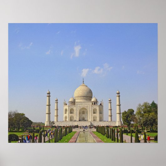 Taj Mahalはインドのアグラにある霊廟。 ポスター (正面)