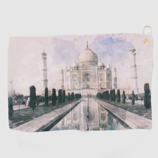 Taj Mahal，インド ゴルフタオル (横)