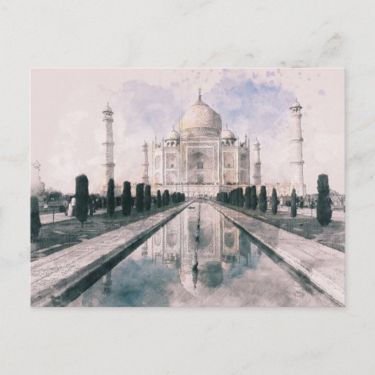 Taj Mahal，インド シーズンポストカード (正面)