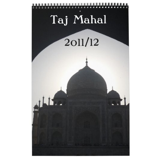 taj mahal 18ヶ月のペー独身のジカレンダー カレンダー (カバー)