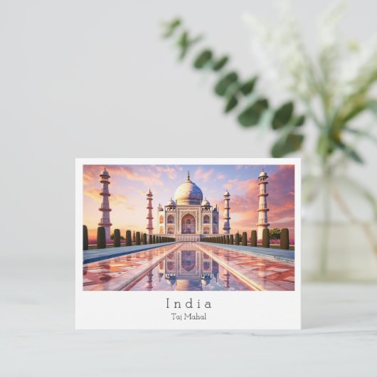 Taj Mahal Agra，インド ポストカード (スタンド正面)