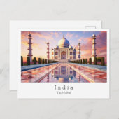 Taj Mahal Agra，インド ポストカード (正面/裏面)