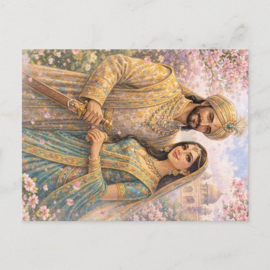 Taj Mahal Frühlingszauber ポストカード (正面)