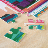 Taj Mahal in India カラフル Artポップ・アートの ジグソーパズル (側面)