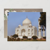 Taj Mahal Indiaブライダルシャワーゲームはがき ポストカード (正面/裏面)