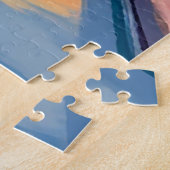 Taj Mahal India Travel Painting ジグソーパズル (側面)