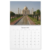 taj mahal large 2025 カレンダー (1月 2026)
