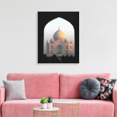 Taj Mahal Light of Dawn India建築写真 キャンバスプリント (インサイチュ (リビング))