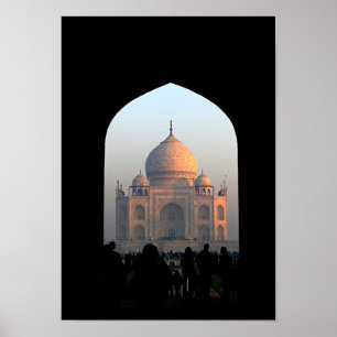 Taj Mahal Light of Dawn India建築写真 ポスター