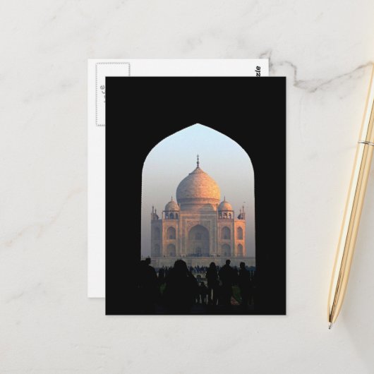 Taj Mahal Light of Dawn India建築写真 ポストカード (正面/裏面インサイチュ)