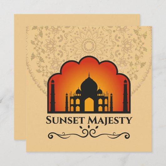 Taj Mahal Silhouette at Sunset (正面/裏面)