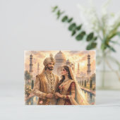 Taj Mahal Sonnenuntergang ポストカード (スタンド正面)