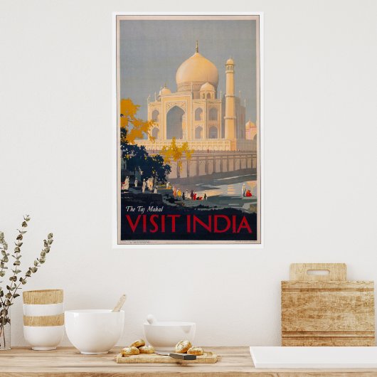 Taj Mahal - Visit India Poster ポスター (キッチン)