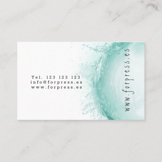 Tajeta de visita comercial 名刺 (裏面)