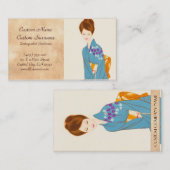 Takasawa Keiichiの柔らかい日本の女性ポートレートの芸術 名刺 (正面/裏面)