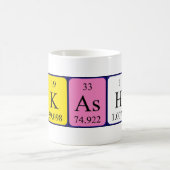 Takashi周期表名mag コーヒーマグカップ (中央)