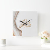 Takbir Allahu Akbarアラビア書道thikr C スクエア壁時計 (ホーム)