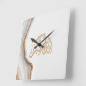 Takbir Allahu Akbarアラビア書道thikr C スクエア壁時計 (傾斜)