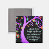 Take 気に of Your Thoughts引用文ツリートレンディー マグネット (正面/裏面)