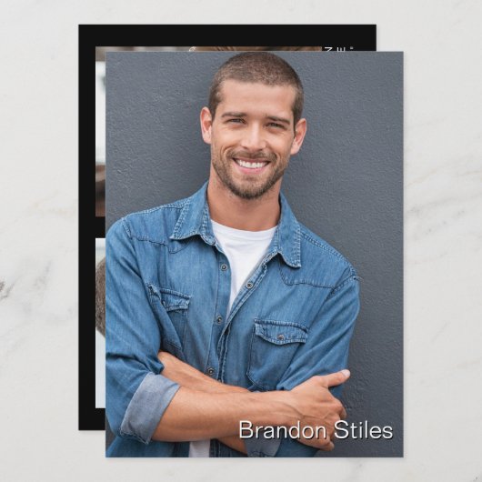 Take 2 Hollywood Actor Talent Promo Comp Card 招待状 (正面/裏面)