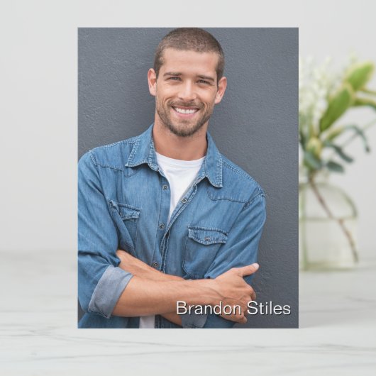 Take 2 Hollywood Actor Talent Promo Comp Card 招待状 (スタンド正面)