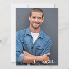 Take 2 Hollywood Actor Talent Promo Comp Card 招待状