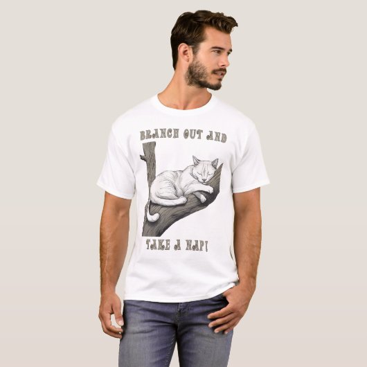 Take A昼寝- Cats Tシャツ (正面フル)